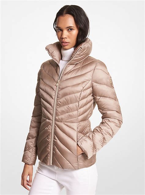 michael kors men's packable down jacket|michael kors reversible puffer jacket.